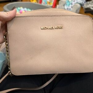Michael Kors Pink/Beige Crossbody Bag
